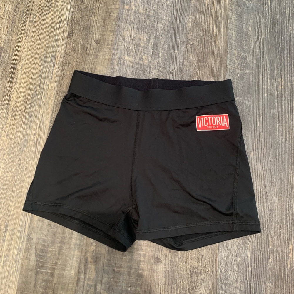 Victoria Sport Victoria’s Secret Spandex Athletic Black Shorts Spanx